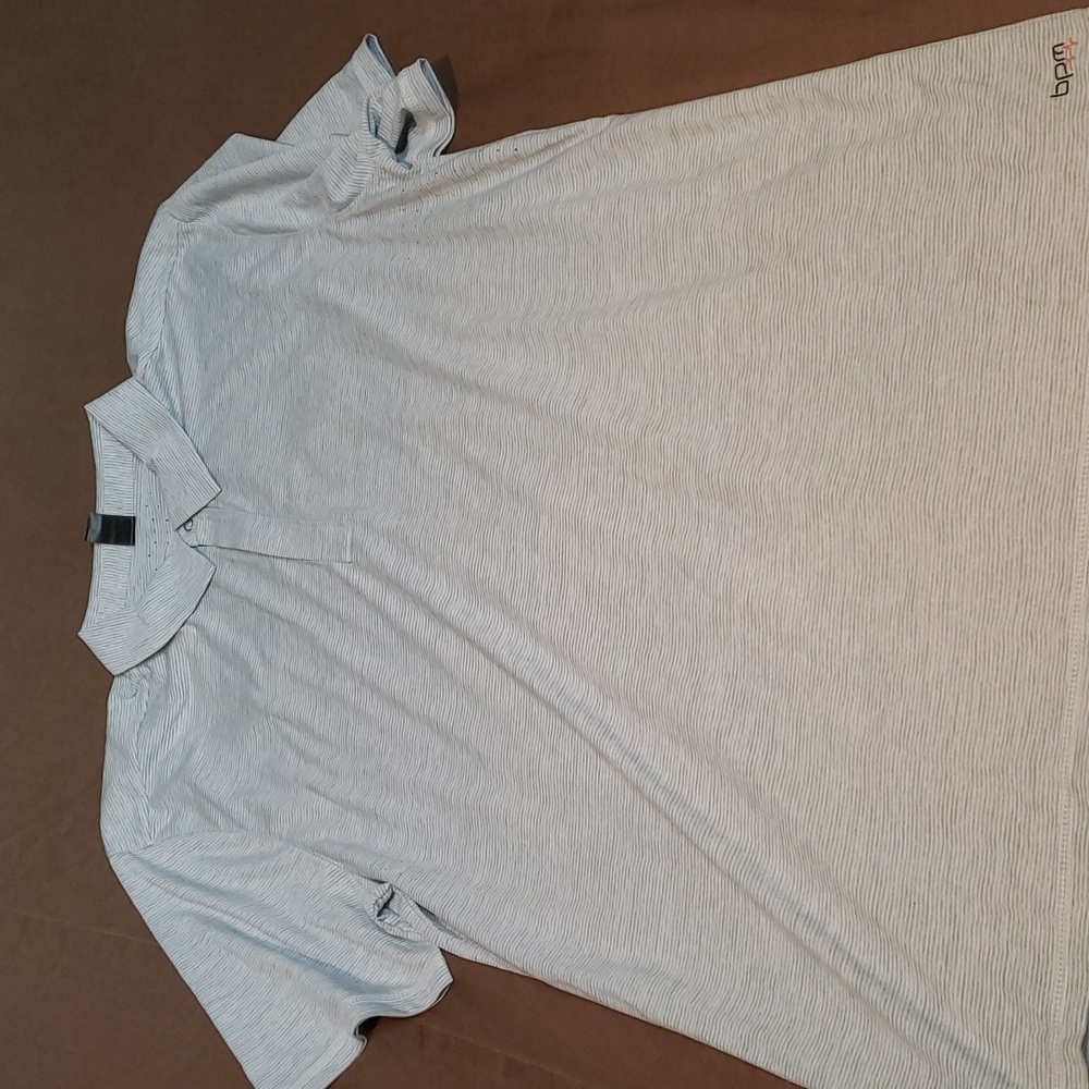 Grey white stripped lightweight shirt